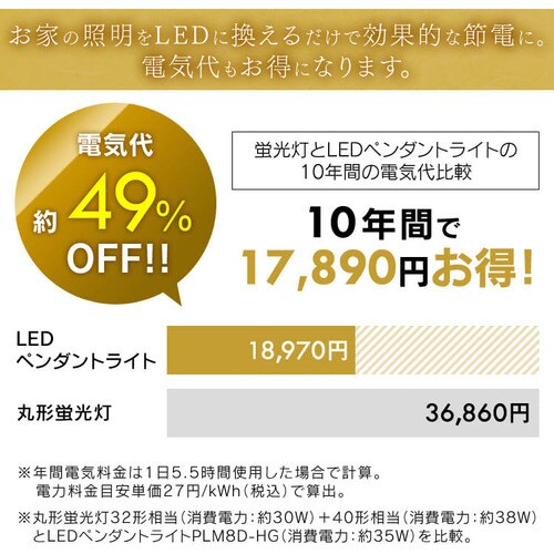 和風ペンダントライト メタルサーキットシリーズ 8畳 調光 菱格子 PLM8D-HG H252247F│アイリスプラザ│アイリスオーヤマ公式通販サイト
