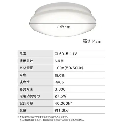 LED シーリングライト 6畳 調光 音声操作 工具・工事不要 リモコン付き 5年保証 CL6D-5.11V_19