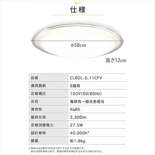 LED V[OCg 6  F  HEHsv Rt 5Nۏ CL6DL-5.11CFV_21