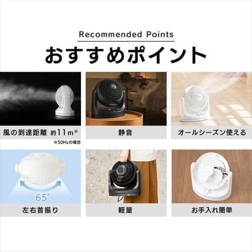 わいわいページ サーキュレーター 14畳 マカロン型 左右首振り PCF-MKM18-W