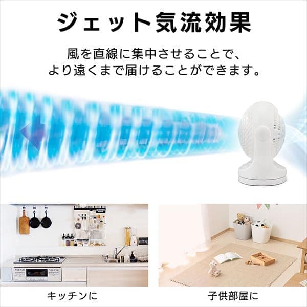 サーキュレーター 14畳 マカロン型 左右首振り PCF-MKM18-W