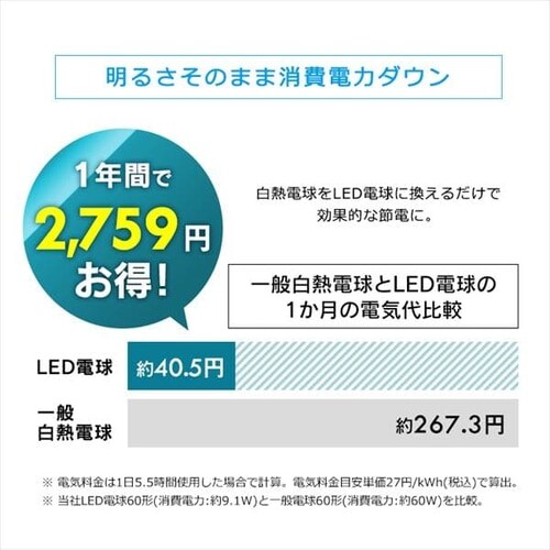 LEDd E26 Lz 60` gF AIXs[J[ LDA9D/L-G/D-86AITG+Google Nest Mini_31