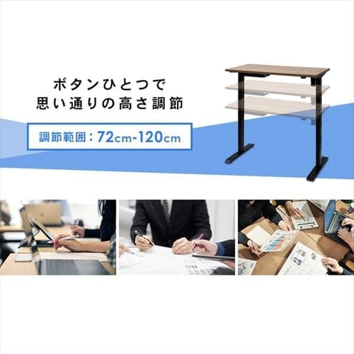 机 電動昇降デスク 幅120cm DST-1200 ホワイト H283486 │アイリス