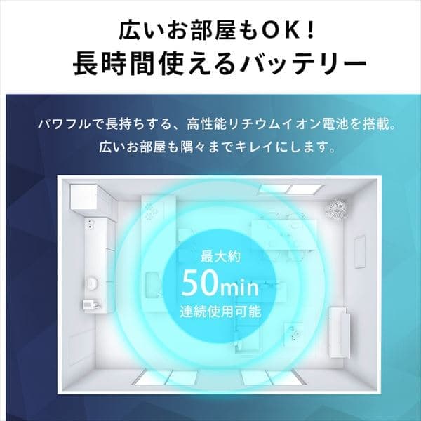 お試し用。 掃除機 コードレス サイクロン 自走式 モップ付 SCD-131P