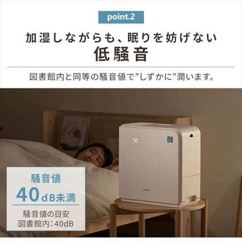 IRIS OHYAMA 加湿器 おしゃれ 気化ハイブリッド式加湿器500ml