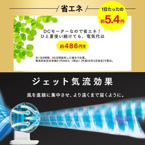 サーキュレーターアイ 24畳 DCモーター 上下左右首振り KCF