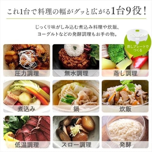 電気圧力鍋 3.0L 自動メニュー108種類 KPC-MA3-H ヘルシープラス