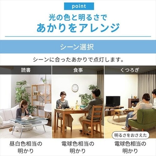 スマートスピーカー対応シーリング 12畳調色 クリアフレーム CEA