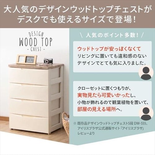 ウッドトップデスクチェスト（ワイドタイプ） WTDCW430RF アッシュグレー／グレー H288455 │アイリスプラザ│アイリスオーヤマ 公式通販サイト