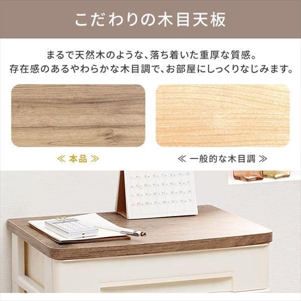 ウッドトップデスクチェスト（ワイドタイプ） WTDCW430RF アッシュブラウン／アイボリー H288454 │アイリスプラザ│アイリスオーヤマ 公式通販サイト