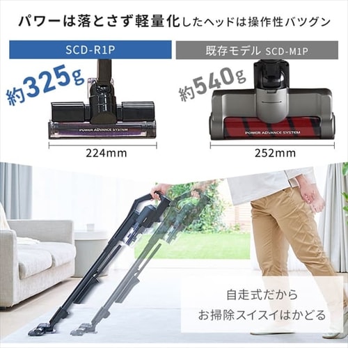 充電式サイクロンスティッククリーナー SCD-R1P-B ブラック