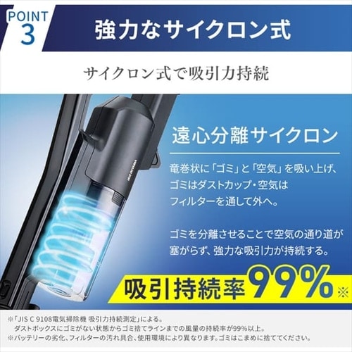 生活家電 掃除機 充電式サイクロンスティッククリーナー SCD-R1P-B ブラック