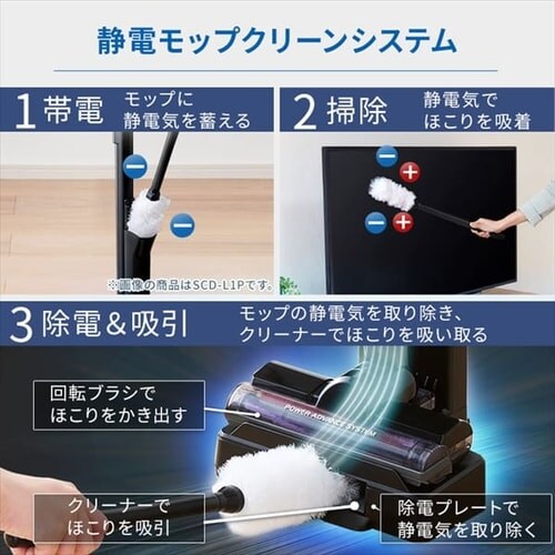 生活家電 掃除機 充電式サイクロンスティッククリーナー SCD-R1P-B ブラック H289065F 