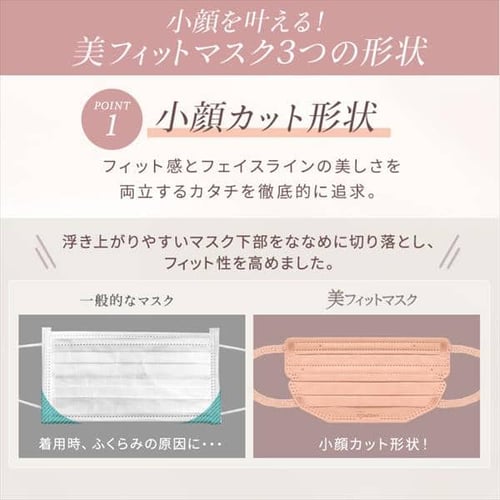 《ゆうパケット》【5枚入】【JIS規格適合】美フィットマスク アソートセット ふつうサイズ 5色×各1枚入 PK-BFC5M