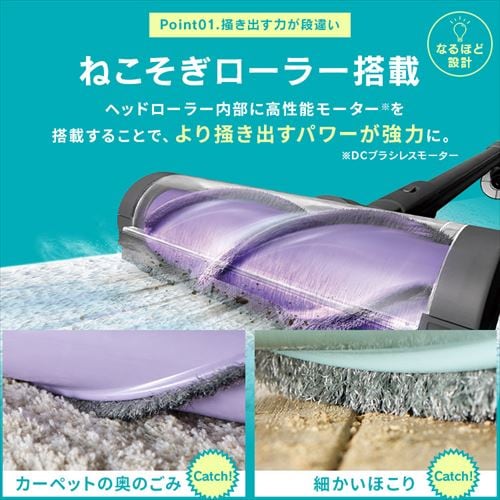 IRIS OHYAMA 掃除機 コードレス 強力 強力吸引 吸引力