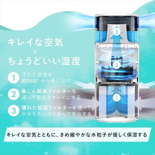 加湿空気清浄機 10畳 KAP-SH201-W ホワイト H297748