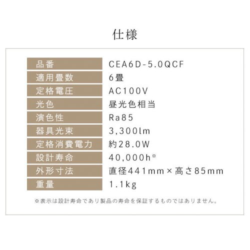 LED V[OCg 6  ߓd HEHsv Rt 5Nۏ CEA6D-5.0QCF_18