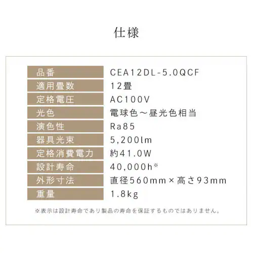 LED V[OCg 12  F ߓd HEHsv Rt 5Nۏ CEA12DL-5.0QCF_19