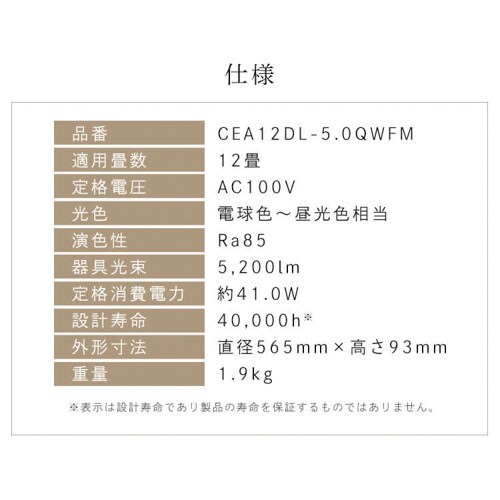 LED V[OCg 12  F ߓd HEHsv Rt 5Nۏ CEA12DL-5.0QWFM_19