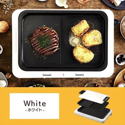 ホットプレート 左右温度調整 2枚 WHP-012-W ホワイト H509383 │アイリスプラザ│アイリスオーヤマ公式通販サイト