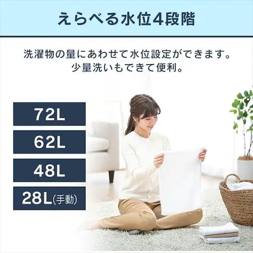 【訳あり】【設置費込み】洗濯機 10kg 設置費込み ガチ落ち大水流洗浄 部屋干し時間短縮モード 二人暮らし ファミリー向け PAW-101E_7