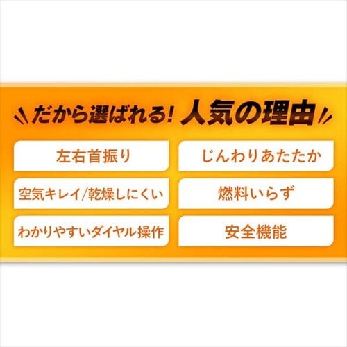 ストーブ 遠赤外線 2段階調節 左右首振り KIESB-S900 900W ブラックコート 縦型_8