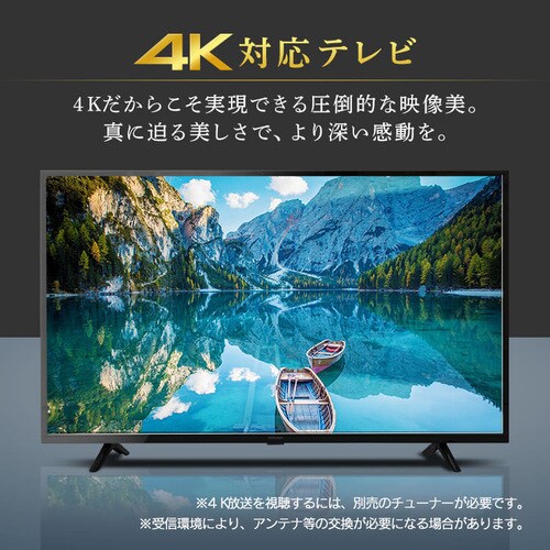 テレビ 65V型 4K対応 Fiona 65UB10PB H513850│アイリスプラザ 