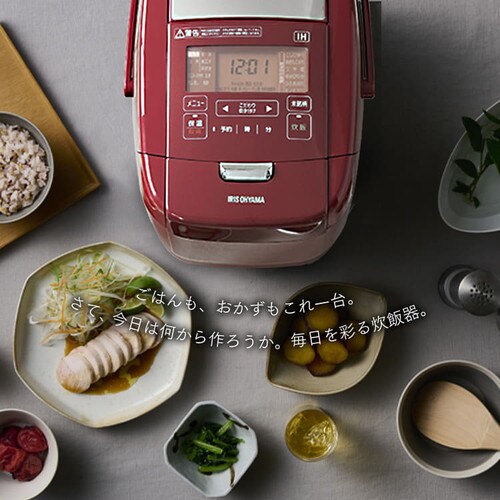 米屋の旨み 銘柄炊き IHジャー炊飯器 3合 RC-IH30-R レッド H514229 │アイリスプラザ│アイリスオーヤマ公式通販サイト