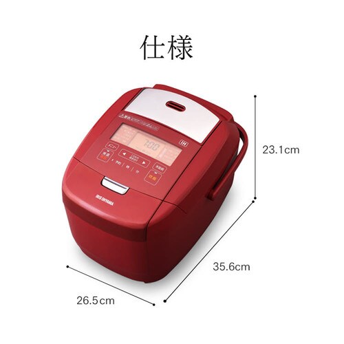 米屋の旨み 銘柄炊き IHジャー炊飯器 5.5合 RC-IH50-R レッド H514231 │アイリスプラザ│アイリスオーヤマ公式通販サイト
