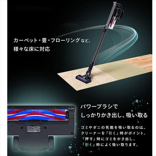 充電式サイクロンスティッククリーナー パワーヘッド SCD-141P 全２色