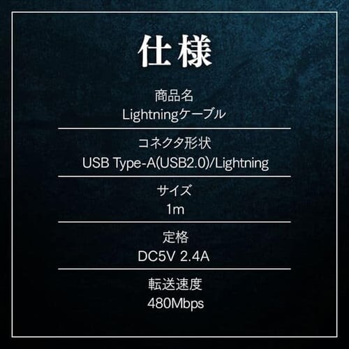 y[ցzϋvLightningP[u 1m ICAL-C10-S Vo[_5