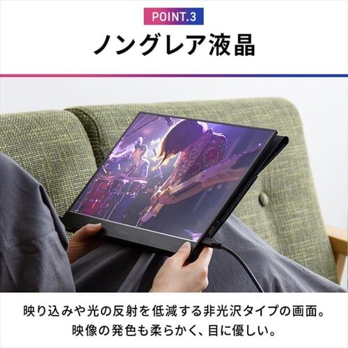 ポータブルモニター 15.6インチ スタンドカバー付き LUCA ILD-A1616MS-B