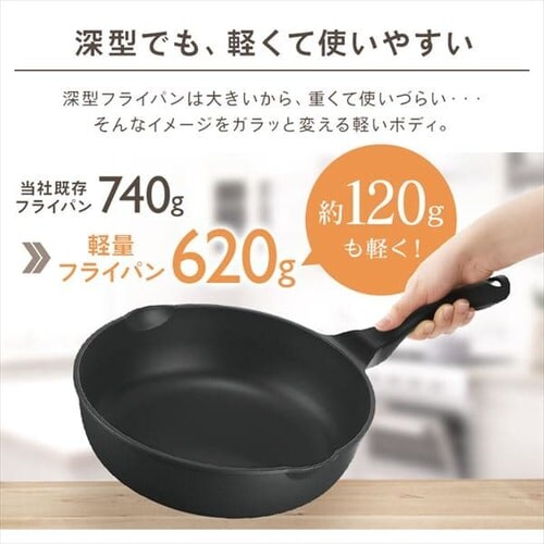軽量フライパン深型 ２８cmフタセット ガス火用 GVL-D28-S2 H518094│アイリスプラザ│アイリスオーヤマ公式通販サイト