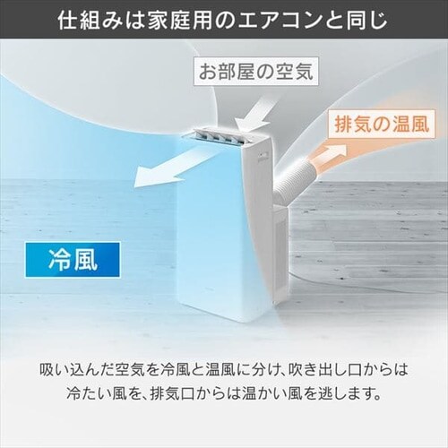 ポータブルクーラー冷専2.8kW IPA-2821G-W ホワイト 7畳 H518335F│アイリスプラザ│アイリスオーヤマ公式通販サイト