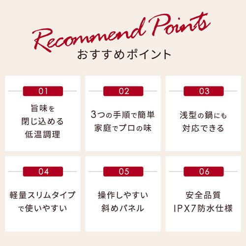 低温調理器 スリム 防水仕様 LTC-02-T カカオブラウン H518855 低温調理器 スリム 防水仕様 LTC-02-T カカオブラウン H518855