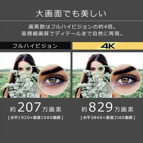 【訳あり】テレビ 50V型 4K QLED Fiona 50XD2B_9