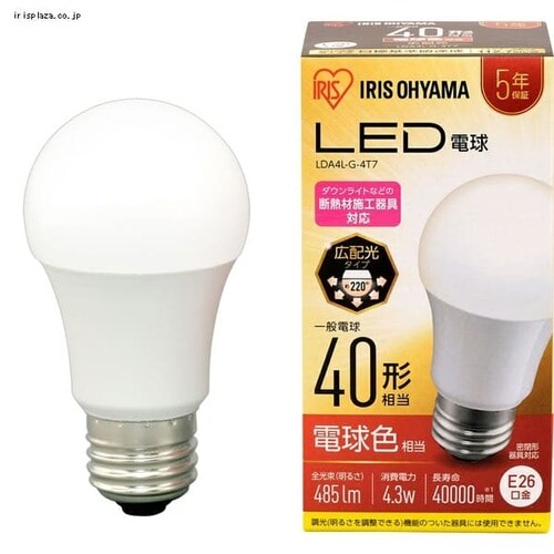 LEDd E26 Lz^Cv 40W` F `Ή fMގ{HΉ LDA4N-G-4T7_18
