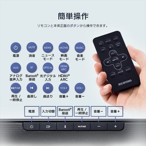 サウンドスピーカー HT-SB-115 ブラック H523085F│アイリスプラザ│アイリスオーヤマ公式通販サイト