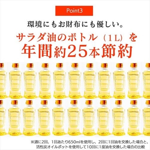 活性炭オイルポット 900ml カートリッジ1個付 H-OP900 白 H527347F│アイリスプラザ│アイリスオーヤマ公式通販サイト