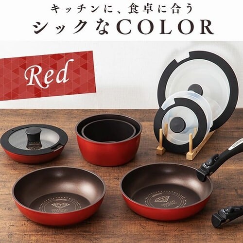 【IH対応】KITCHEN CHEF ダイヤモンドコートパン 12点セット H-IS-SE12【前払い不可】【代引き不可】【同梱不可】_14