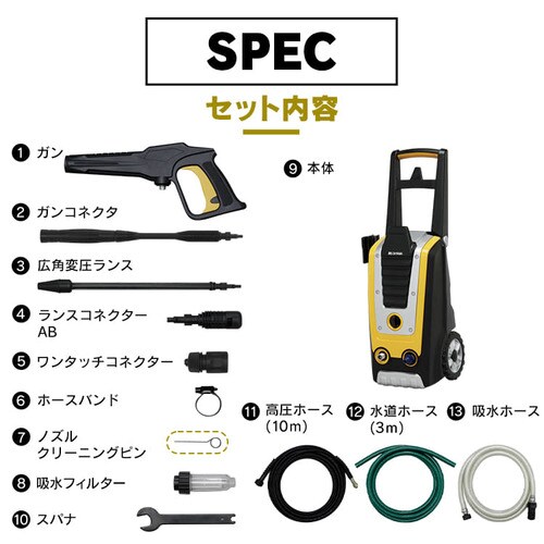 高圧洗浄機 FIN-901W（60Hz 西日本専用） H530111 │アイリスプラザ│アイリスオーヤマ公式通販サイト