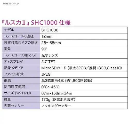 Brinno 玄関ドア防犯カメラ ルスカ SHC1000_10