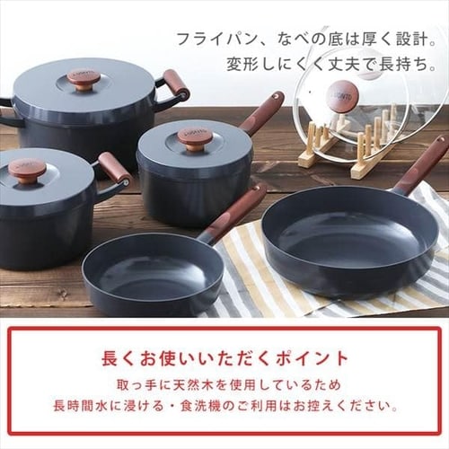 フライパン 6点セット IH/ガス対応 ルオント LUO-SE6W ホワイト