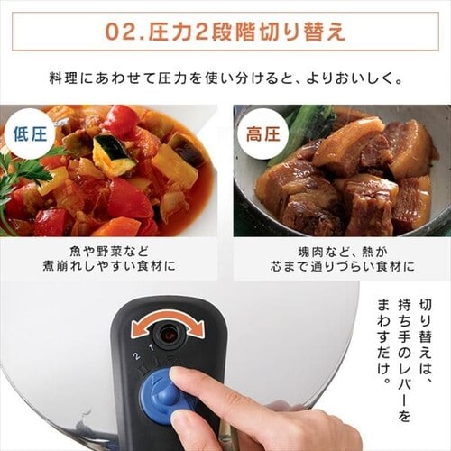 片手圧力鍋 3Ｌ KAR-3L H535997F│アイリスプラザ│アイリスオーヤマ公式通販サイト