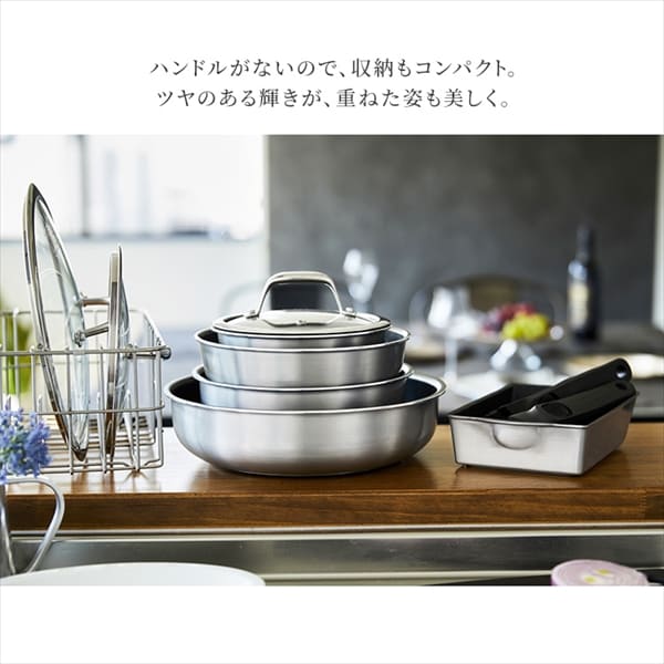 フライパン 10点セット IH/ガス火対応 ダイヤモンドグレイス DG-S10S