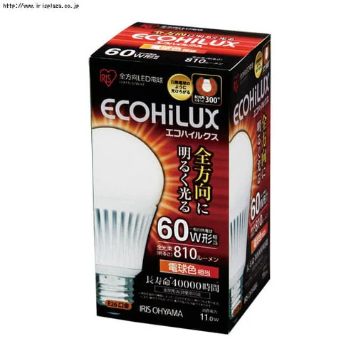 【訳あり】LED電球 全方向 電球色 810lm LDA11L-G/W-V2_4