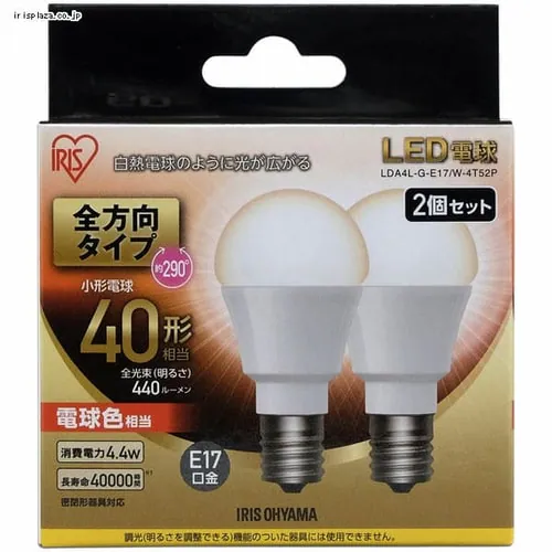 LEDd E17 S^Cv 40W` F `Ή LDA4N-G-E17/W-4T5_16