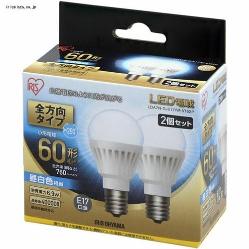 LEDd E17 S^Cv 60W` F `Ή LDA7N-G-E17/W-6T5_12