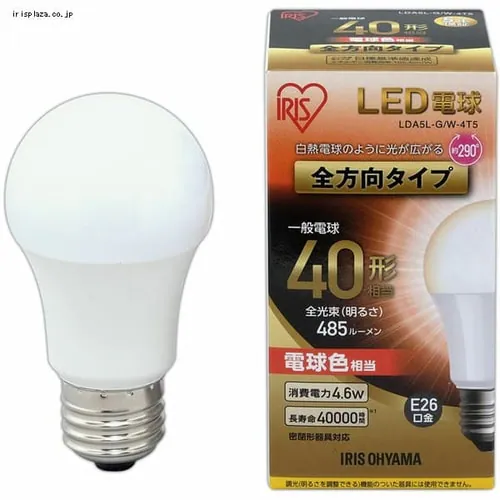 LEDd E26 S^Cv 40W` F `Ή LDA4D-G/W-4T5_6