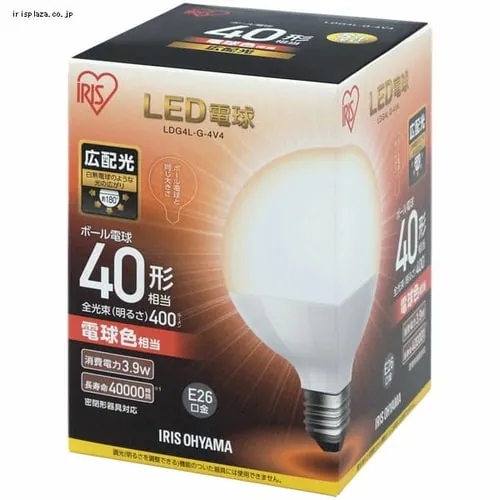 y󂠂zLEDd E26 Lz^Cv 40W` dF `Ή LDG4L-G-4V4 {[_8